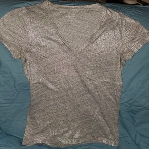 J. Crew Tops - J. Crew Vintage Cotton silver glitter tshirt J. Crew Tops - J. Crew Vintage Cotton silver glitter tshirt
